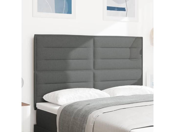 Tête de lit/Nuit en Tête - XWO - LED - Design Épuré Gris Foncé 80 cm Tissu @@8868
