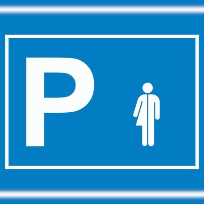 HB-Druck Transgender Parkplatz Schild waagerecht A4 (210x297mm)