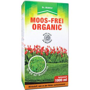 Dr.Stähler Moosvernichter Moos-Frei Organic, Konzentrat, wirkt in 24 Stunden, für 60 m², 1 Liter