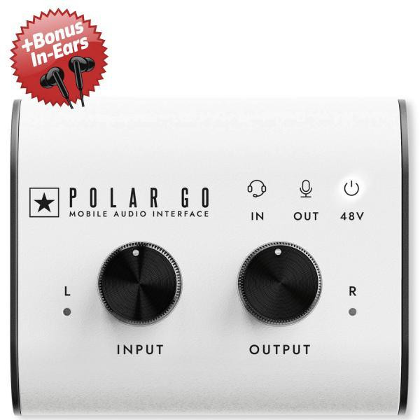 Blackstar Polar GO mobiele 2-kanaals audio-interface met in-ear hoofdtelefoon
