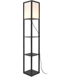 Helloshop26 - Stehlampe Leuchte Licht Stapleford mit Regal E27 Höhe 160 cm schwarz weiß