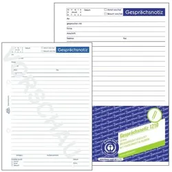 Avery Zweckform Gesprächsnotiz A5 aus Recycling Papier - 50 Blatt
