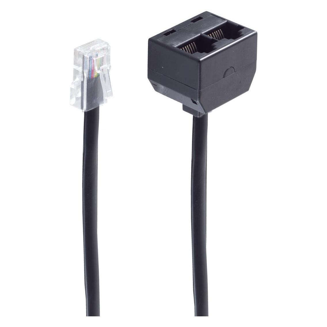 Shiverpeaks BASIC-S ISDN Y-Adapter, schwarz, 0,1 m 1 x RJ45 8(8) Stecker (BS71233-8)
