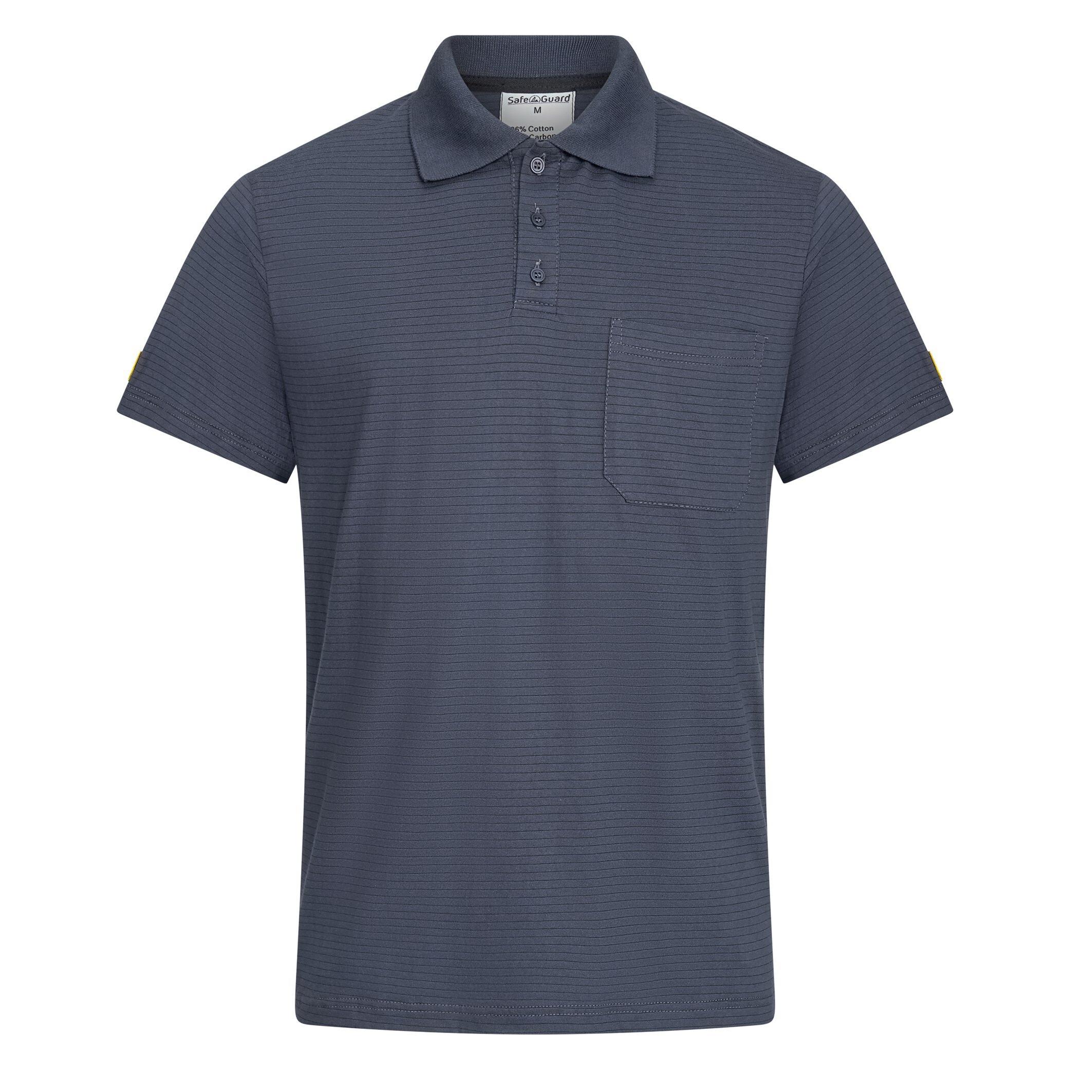 Safeguard ESD-Poloshirt 150 g/m² mit Brusttasche | grau (5XL) (SG-PS-DG-150-K30-PRO-5XL)