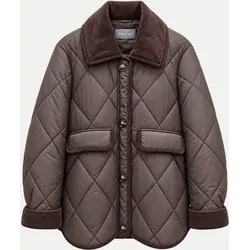 Jacke mit Umlegekragen Braun 36