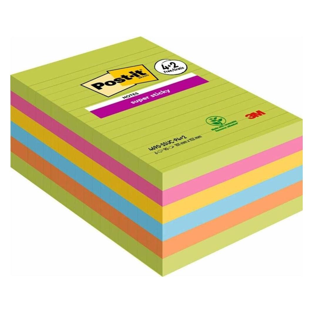 Post-it Super Sticky Promo (152 x 101 mm) (4690-SSUC-P4)