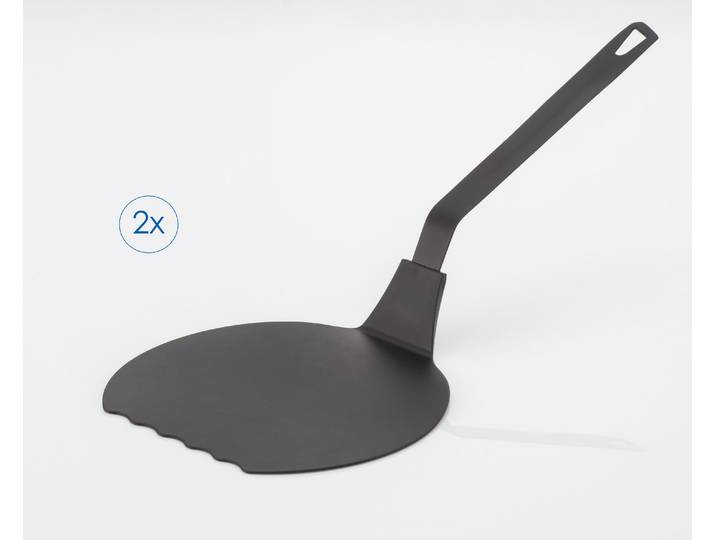 Pfannenwender RUCO Jumbo, 2er Set , schwarz, B:16cm H:35cm, Kunststoff, Küchenpaletten, Pfannenwender, Pfannkuchenwender, Jumbo-Pfannenwender, 2er Set, Made in Germany