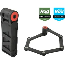 Voxom Fahrradschloss Foldylock Forever schwarz-rot