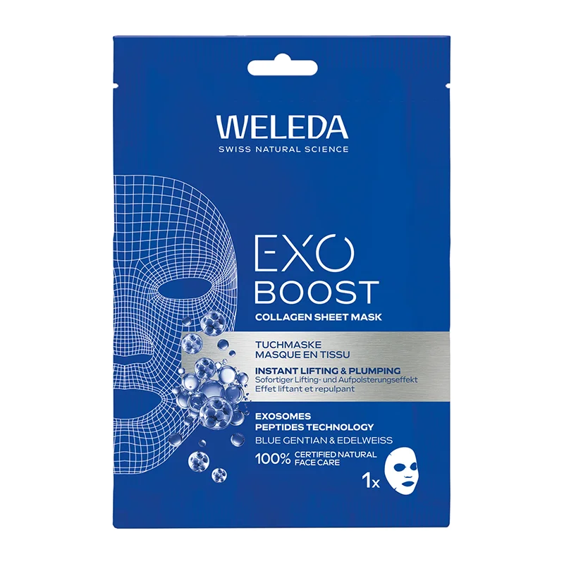 Weleda Exo Boost Tuchmaske Blauer Enzian & Edelweiss, 1 Stück 004009X9