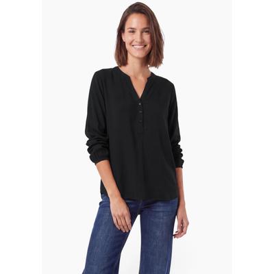 Shirtbluse CECIL, Damen, Gr. 3XL, schwarz, Stoff, 100% Viskose, unifarben, normal normal, Rundhals, abgesteppt, Blusen, aus softer Viskose