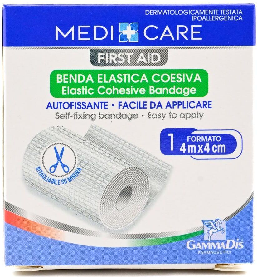 GAMMADIS FARMACEUTICI Srl Benda Coesiva 4x4000cm - GammaDis - Fasciatura autoadesiva elastica