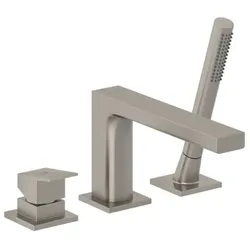 Kludi DECUS Wannenfüll- und Brausearmatur 54447N575 3-Loch entf. Befüllung Steel Brushed Nickel