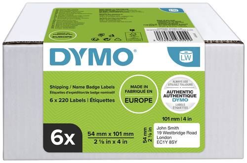 DYMO Etiketten Rolle Kombi-Pack 2093092 2093092 101 x 54mm Papier Weiß 1320 St. Permanent haftend Versand-Etiketten