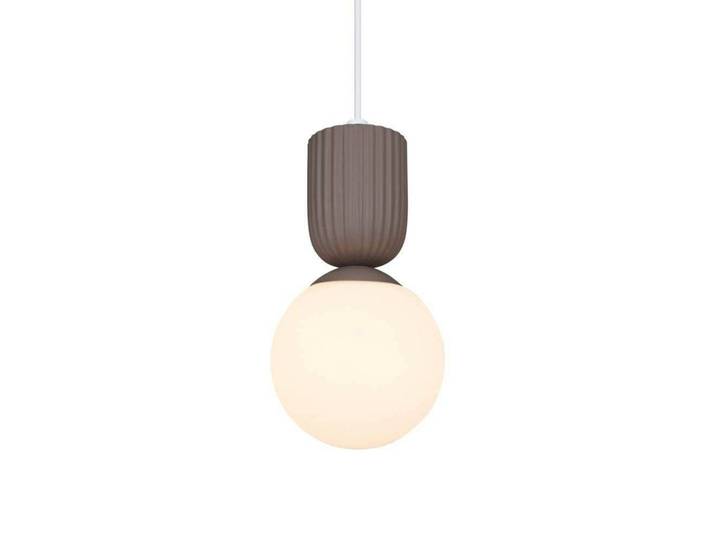 Nordlux Glas Hängelampe Sadie, dimmbar, braun / rost, für Wohn- / Esszimmer, Keramik, Skandinavisch, Pendelleuchte