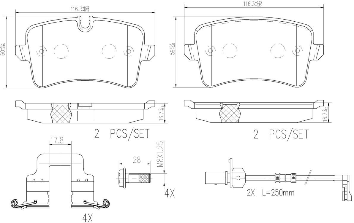 Bremsbelagsatz BREMBO P85120NX