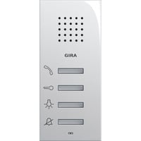 Wohnungsstation Freisprechen Aufputz Kunststoff System 55 mit Schaltfunktionen und Freisprechen weiß (glänzend), Retail