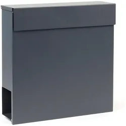 Wiltec, Briefkasten, Briefkasten V49 Anthrazit 370x105x370mm Schloss Zeitung pulverbeschichtet (37 x 10.50 x 37 cm)