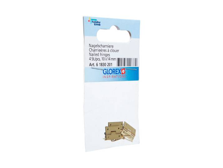 Glorex Nagelscharnier mit Stiften 10 × 14 mm 4 Stück