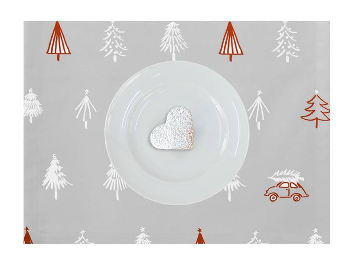 Set de table Monde Hivernal type C 35 x 0 x 48cm Gris/Gris