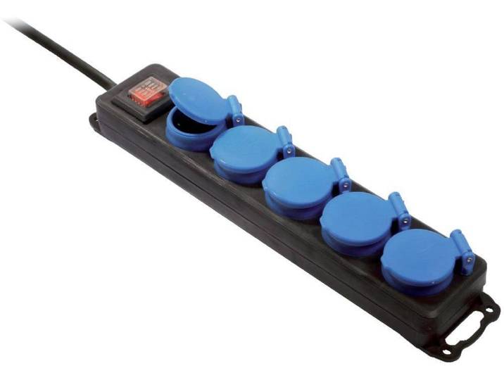 AS SCHWABE 5fach-Steckdosenleiste 1\,5m IP44 (38609)