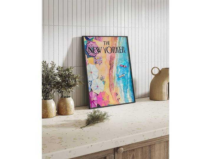 Bild Beach Yorker Cover Buche Massiv, lackiert Acrylglas Multicolor 42 x 52cm