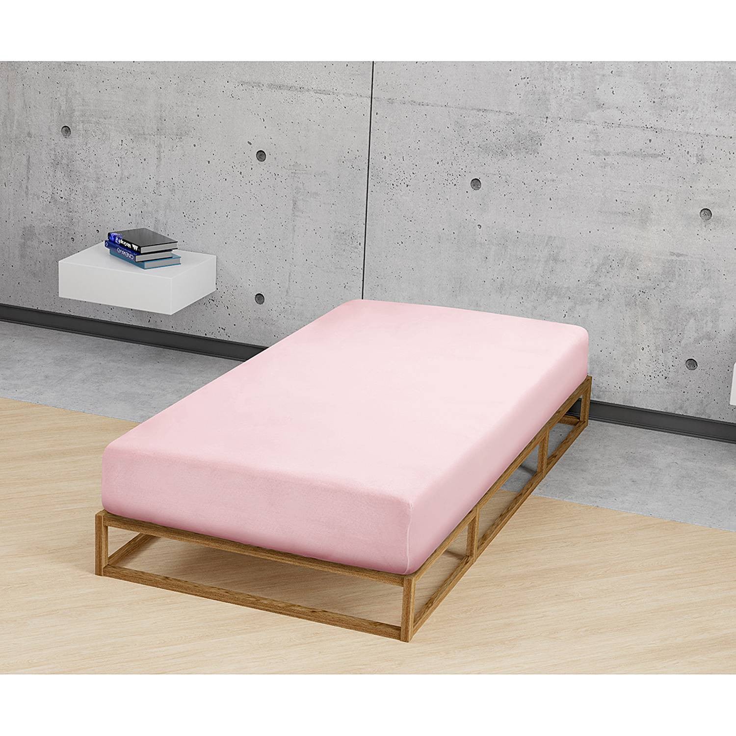 home24 Jersey hoeslaken rood/roze