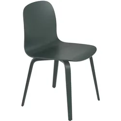Muuto Visu Chair, wood base, dunkelgrün