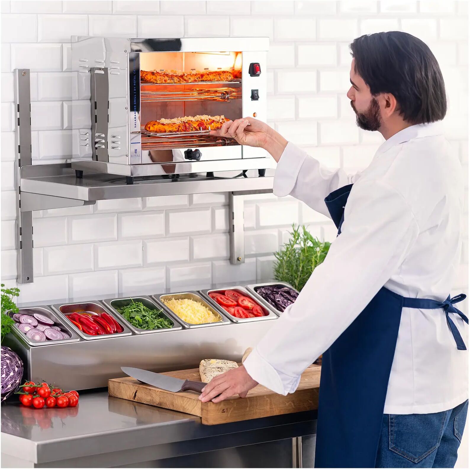 Royal Catering Tostiera elettrica salamandra - 3,200 W RC-SGI01