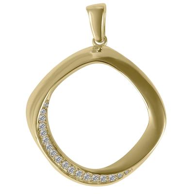 Kettenanhänger ADELIA´S "Anhänger aus 333 Gold mit Zirkonia", gold, Schmuckanhänger, Damen, Gelbgold 333, Kettenanhänger, Schöne Geschenkidee zum Muttertag