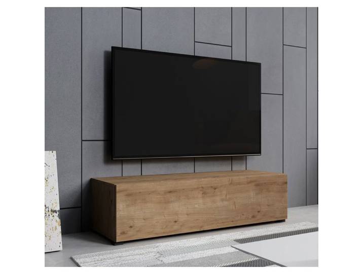 Design Ameublement - Meuble TV AITANA M1 Sur pieds - Chêne - 120x32x40cm