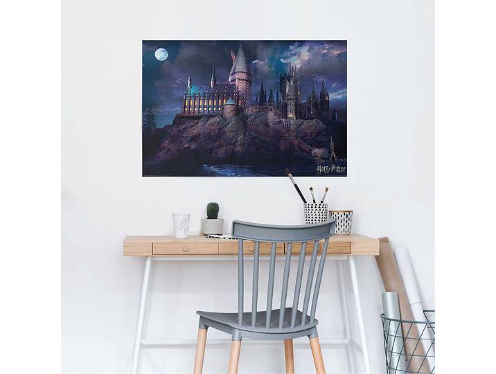 Poster Harry Potter Hogwarts Papier Bleu 61 x 92cm