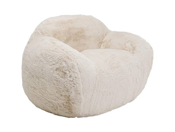 Kare-Design Sessel, Creme, Fell, 115x81x104.5 cm, Wohnzimmer, Sessel, Sonstige Sessel