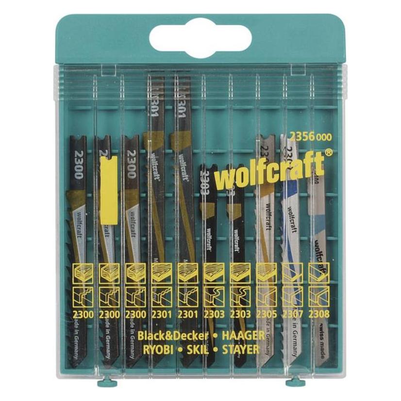 wolfcraft 1 Stichsägeblätter-Set 10-tlg. U-Schaft (2356000)