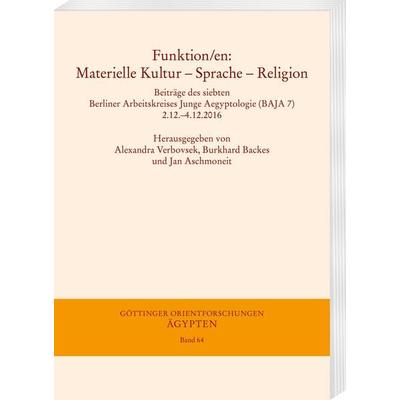 Funktion/en: Materielle Kultur – Sprache – Religion, Taschenbuch von , Harrassowitz, 978-3-447-11040-2