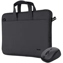 TRUST Bologna Notebooktaschen-Maus-Set 16 Zoll Schwarz