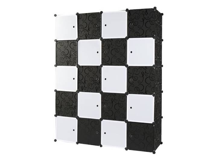 Armoire de Chambre à rangement DIY 20 Cubes 5 étages Modulaire en Plastique