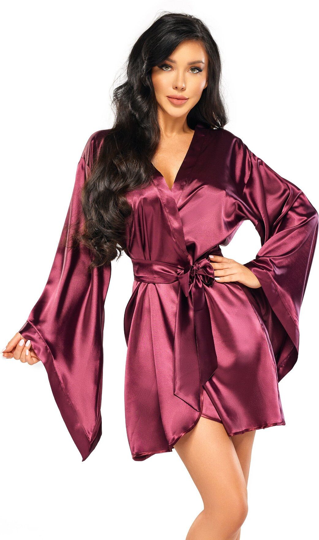 Beauty Night Kimono et String Samria Bourgogne