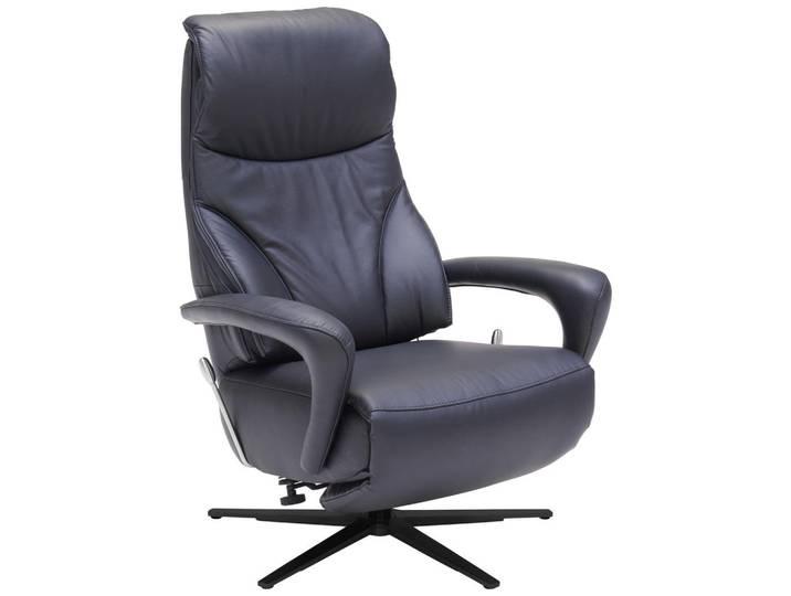 Dieter Knoll Relaxsessel, Schwarz, Metall, Echtleder, 75x106x88 cm, Goldenes M, Fussart wählbar, Lederauswahl, Stoffauswahl, Relaxfunktion, Herz-Waage-Funktion, Wohnzimmer, Sessel, Relaxsessel