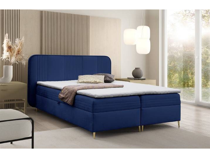 Fun Möbel Boxbett Schlafzimmerbett ALIZE Stoff Fresh, inkl. Bettkasten und Topper
