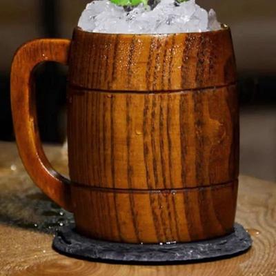 Uplift Treasures Wooden Barrel Style Beer Mug Wooden Barrel Style Beer Mug