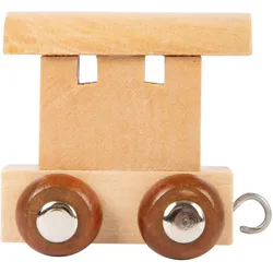 small foot, Holzbuchstaben + Stoffbuchstaben, - Buchstabenzugwagen aus Holz - 12er-Pack