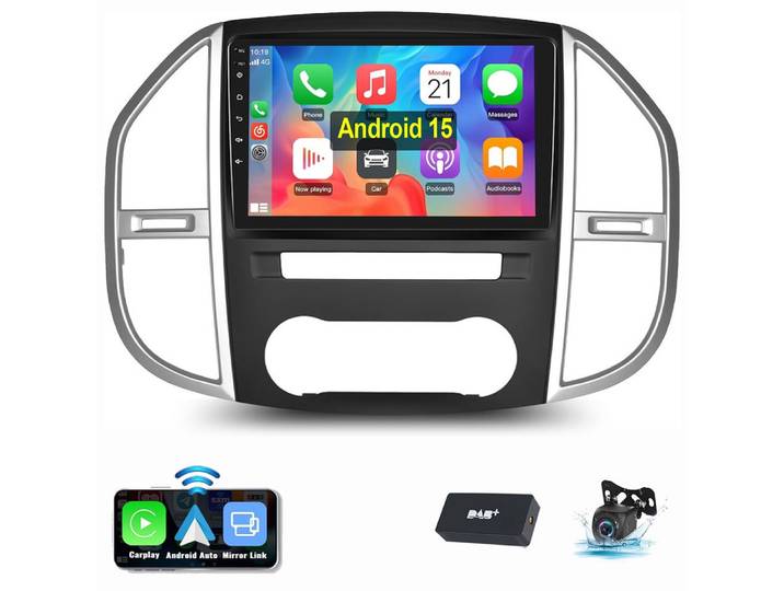 ESSGOO 10 ZOLL IPS Für Mercedes Benz W447 2013 2014-2020 Autoradio Navigationsgerät (Apple Carplay Android Auto GPS Navi WIFI BT SWC EQ)