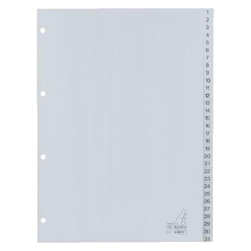 Kangaro 1 bis 31 Register DIN A4 31-teilig PP (Polypropylen) 4 Löcher G431C (G431C)