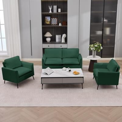 GDFStudio Zorvian Faux Leather Loveseat and Chair Set with Cushioned Comfort