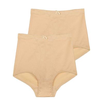 Miederhose SASSA "2er Sparpack Miederhose Bodyforming", Damen, Gr. 105, beige (puder puder), Stoff, Obermaterial: 80% Polyamid PA. 20% Elasthan EL., Unterhosen
