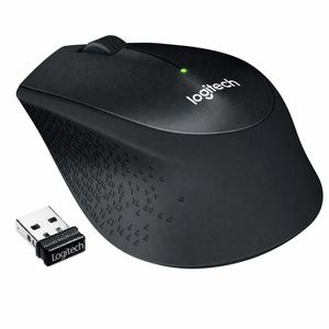 Logitech Maus B330 Silent Plus Wireless Mouse, 3 Tasten, 1000 dpi, schwarz