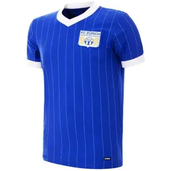 Copa Football, Unisex, Fussballtrikot, FC Zürich 1981 auswärts Retro Trikot FC Zürich 1981 Vintage Shirt (L), Blau