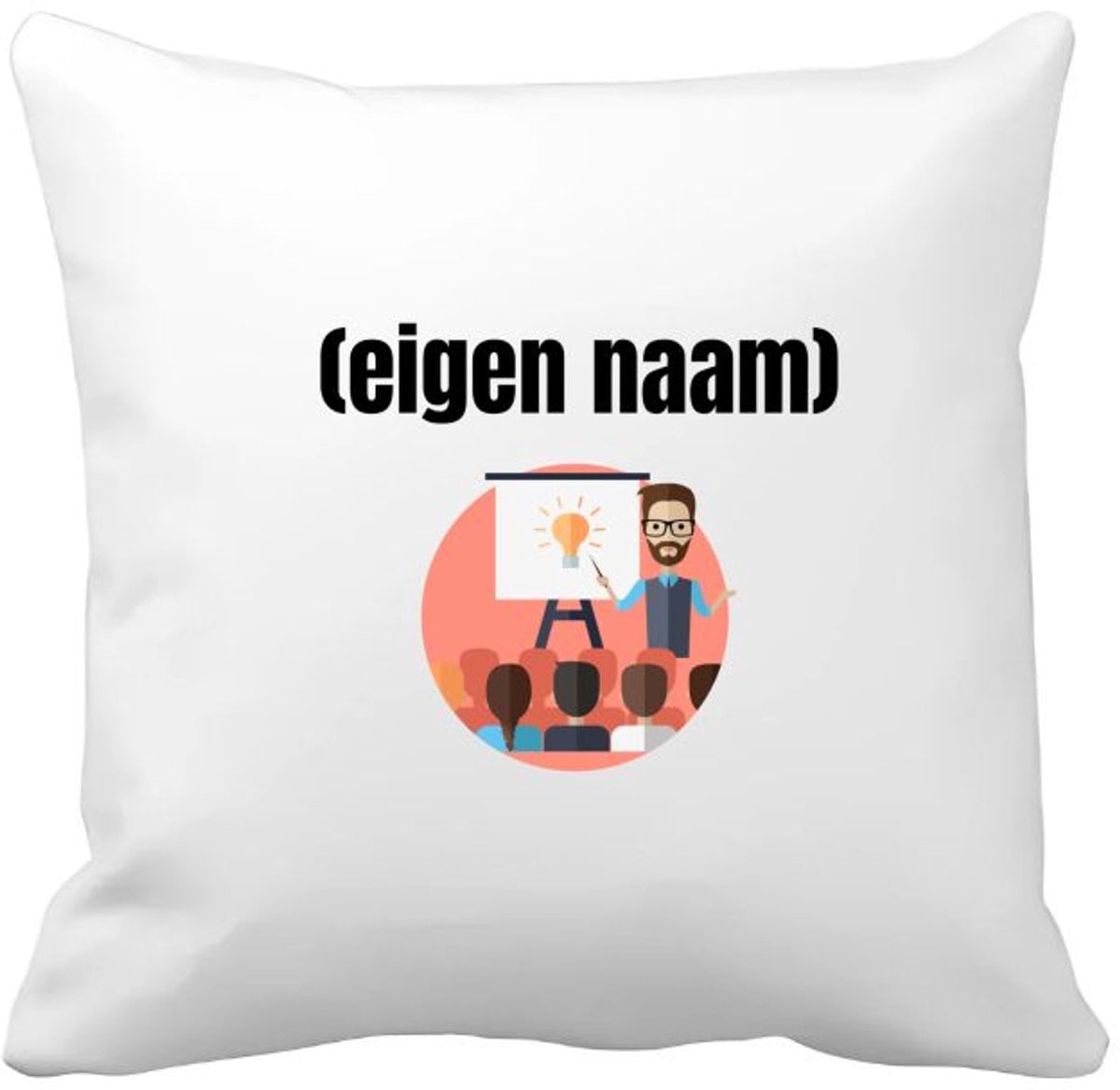 Akyol Kussenhoes Docent met Studenten - Gepersonaliseerd Cadeau - 40 x 40 cm