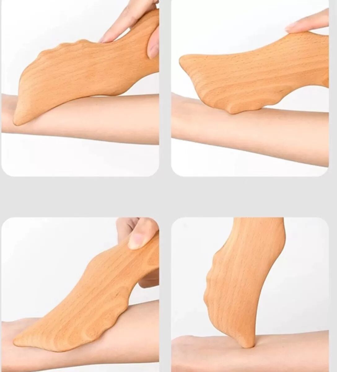INF Bucheholz Gua-Sha-Brett – beidseitiges Holz-Gesichts- und Körpermassage-Tool für Meridian- und Muskelentspannung