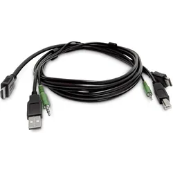 StarTech .com SKHDMMKVM-06-TAA, 1,8 m, USB, USB, HDMI, Schwarz, HDMI/USB-B/3.5mm, KVM-Switch Kabel